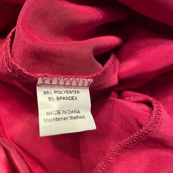 NWT ANRABESS Spaghetti Strap Bodycon High Slit Pink Satin Maxi Dress Size Medium - Picture 6 of 13